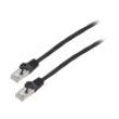 Patch cord F/UTP 6 lanko CCA PVC černá 3m 26AWG Žíly: : 8 1ks.