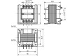 Transformátor síťový 2VA 230VAC 15,5V 0,08A konektor očka IP00