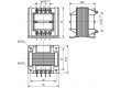 Transformátor síťový 2VA 230VAC 15,5V 0,08A konektor očka IP00