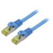 Patch cord S/FTP 6a lanko Cu LSZH modrá 2m 27AWG Žíly: : 8