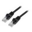 Patch cord U/UTP 5e lanko CCA PVC černá 1m 26AWG Žíly: : 8