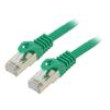 Patch cord F/UTP 5e lanko CCA PVC zelená 15m 26AWG Žíly: : 8