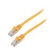 Patch cord F/UTP 6 lanko CCA PVC žlutá 0,25m 26AWG Žíly: : 8