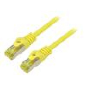 Patch cord S/FTP 6a lanko Cu LSZH žlutá 2m 27AWG Žíly: : 8