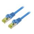 Patch cord S/FTP 6a lanko Cu LSZH modrá 1m 27AWG Žíly: : 8