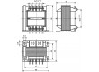 Transformátor síťový 25VA 230VAC 15V 15V 0,85A 0,85A IP00