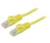 Patch cord U/UTP 5e lanko CCA PVC žlutá 1m 26AWG Žíly: : 8