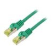 Patch cord S/FTP 6a lanko Cu LSZH zelená 1m 27AWG Žíly: : 8