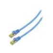 Patch cord S/FTP 6a lanko Cu LSZH modrá 0,5m 27AWG Žíly: : 8