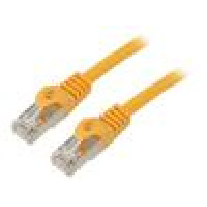 Patch cord F/UTP 6 lanko CCA PVC žlutá 5m 26AWG Žíly: : 8 1ks.