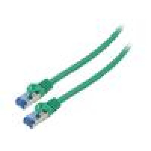 Patch cord S/FTP 6a lanko CCA LSZH zelená 2m 26AWG Žíly: : 8