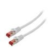 Patch cord S/FTP 6 lanko Cu LSZH šedá 1m 26AWG Žíly: : 8