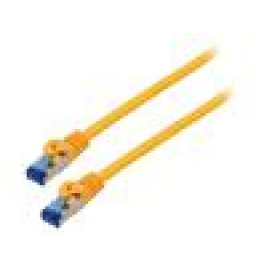 Patch cord S/FTP 6a lanko CCA LSZH oranžová 10m 26AWG