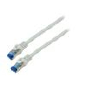 Patch cord S/FTP 6a lanko CCA LSZH šedá 5m 26AWG Žíly: : 8