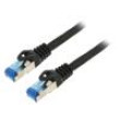 Patch cord S/FTP 6a lanko CCA LSZH černá 2m 26AWG Žíly: : 8