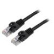 Patch cord U/UTP 6 lanko CCA PVC černá 10m 26AWG Žíly: : 8