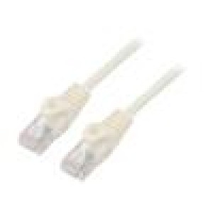 Patch cord U/UTP 5e lanko CCA PVC bílá 1,5m 26AWG Žíly: : 8