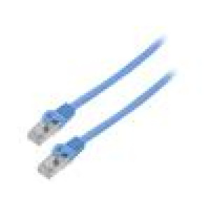 Patch cord F/UTP 6 lanko CCA PVC modrá 3m 26AWG Žíly: : 8