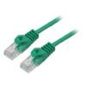 Patch cord U/UTP 5e lanko CCA PVC zelená 2m 26AWG Žíly: : 8