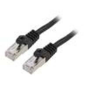 Patch cord F/UTP 6 lanko CCA PVC černá 15m 26AWG Žíly: : 8