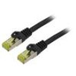 Patch cord S/FTP 6a lanko Cu LSZH černá 1,5m 27AWG Žíly: : 8