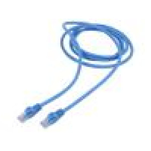 Patch cord U/UTP 6 lanko CCA PVC modrá 2m 26AWG Žíly: : 8