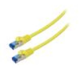 Patch cord S/FTP 6a lanko CCA LSZH žlutá 2m 26AWG Žíly: : 8