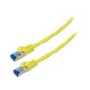 Patch cord S/FTP 6a lanko CCA LSZH žlutá 2m 26AWG Žíly: : 8