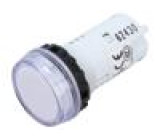 Kontrolka 22mm YW -20÷55°C Podsv: LED Ø22,5mm IP65 24VAC bílá