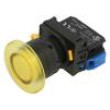 Přepínač: tlačítkový 22mm Stab.pol: 2 NO žlutá LED IP65 pol: 2