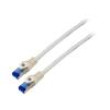 Patch cord S/FTP 6a lanko CCA LSZH šedá 0,5m 26AWG Žíly: : 8