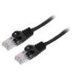 Patch cord U/UTP 5e lanko CCA PVC černá 1,5m 26AWG Žíly: : 8