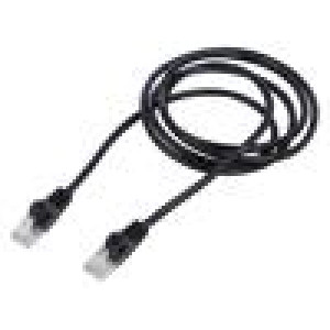 Patch cord U/UTP 5e lanko CCA PVC černá 3m 26AWG Žíly: : 8