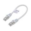 Patch cord F/UTP 5e lanko CCA PVC šedá 0,25m 26AWG Žíly: : 8