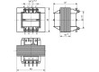 Transformátor síťový 8VA 230VAC 18,2V 18,2V 0,22A 0,22A IP00