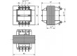 Transformátor síťový 8VA 230VAC 18,2V 18,2V 0,22A 0,22A IP00