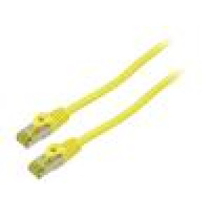 Patch cord S/FTP 6a lanko Cu LSZH žlutá 0,25m 27AWG Žíly: : 8