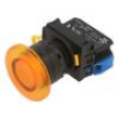 Přepínač: tlačítkový 22mm Stab.pol: 1 NO oranžová LED IP65