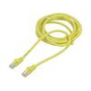 Patch cord U/UTP 6 lanko CCA PVC žlutá 3m 26AWG Žíly: : 8 1ks.
