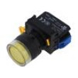 Přepínač: tlačítkový 22mm Stab.pol: 2 NO žlutá LED IP65 pol: 2