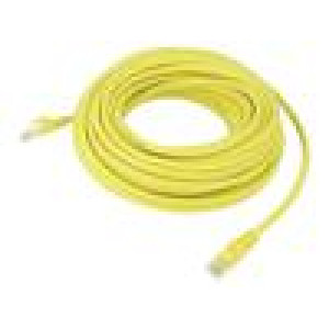 Patch cord U/UTP 6 lanko CCA PVC žlutá 15m 26AWG Žíly: : 8