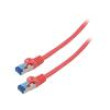 Patch cord S/FTP 6a lanko CCA LSZH červená 15m 26AWG Žíly: : 8