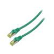 Patch cord S/FTP 6a lanko Cu LSZH zelená 0,5m 27AWG Žíly: : 8