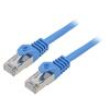 Patch cord F/UTP 6 lanko CCA PVC modrá 1,5m 26AWG Žíly: : 8