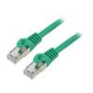 Patch cord F/UTP 6 lanko CCA PVC zelená 1m 26AWG Žíly: : 8