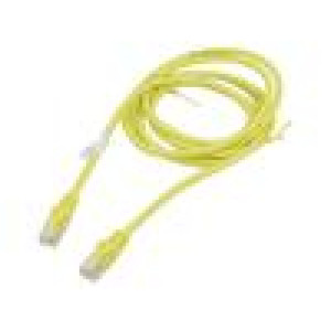 Patch cord U/UTP 6 lanko CCA PVC žlutá 2m 26AWG Žíly: : 8 1ks.