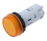 Kontrolka 22mm YW -20÷55°C Podsv: LED Ø22,5mm IP65 230VAC