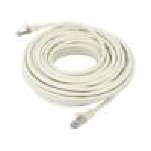 Patch cord F/UTP 6 lanko CCA PVC bílá 15m 26AWG Žíly: : 8 1ks.