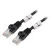 Patch cord U/UTP 5e lanko CCA PVC černá 5m 26AWG Žíly: : 8