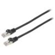 Patch cord F/UTP 6 lanko CCA PVC černá 0,25m 26AWG Žíly: : 8